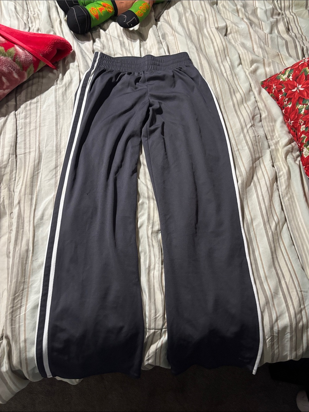 Champion Black Sweatpants with White Stripes